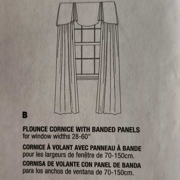 Custom window treatment "Home Dec in a Sec" McCalls sewing patterns #M5675, NEW! - Picture 10 of 14